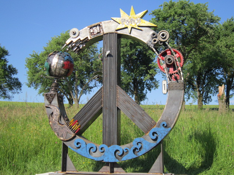 Denkmal des Friedensweges am Bucherhof